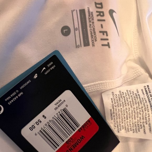 Nike Dri-Fit Athletic Mini Skort NWT with White Undershorts, size Large - Picture 3 of 3